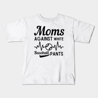 Moms Against White Baseball Pants Kids T-Shirt